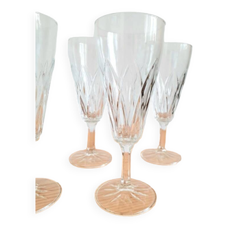 Set of 4 vintage champagne flutes