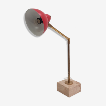 Lampe vintage en marbre et laiton