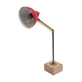 Lampe vintage en marbre et laiton