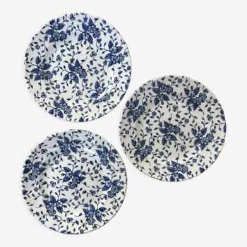 Floral English dessert plates