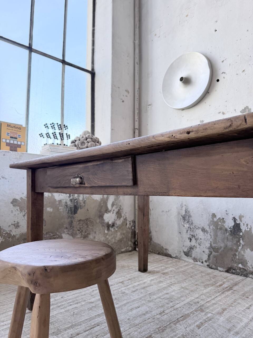 Oak farmhouse table 1950 212cm
