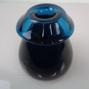 Hand-Blown Blue Glass Vase, Italy, 1960s