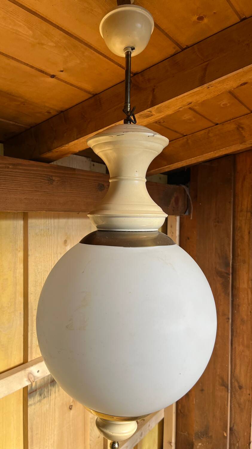 Opaline ball pendant from the 1950s