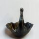 Bronze swan trinket dish bohemian chic trinket dish