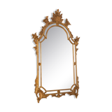 Mirror with wooden glazing beads, gold, 19th century, Italy