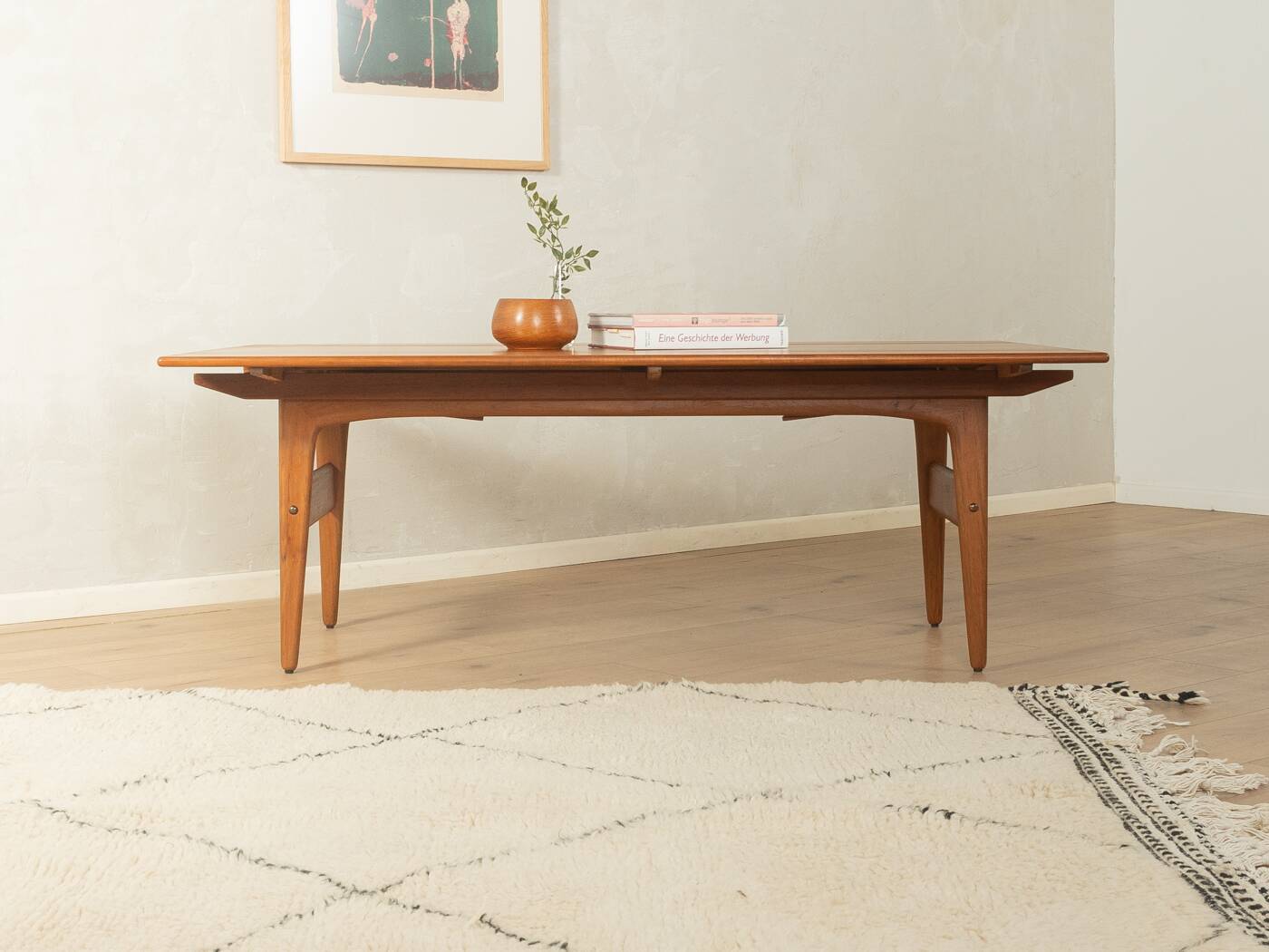 Convertible coffee table by Trioh in teak, Denmark