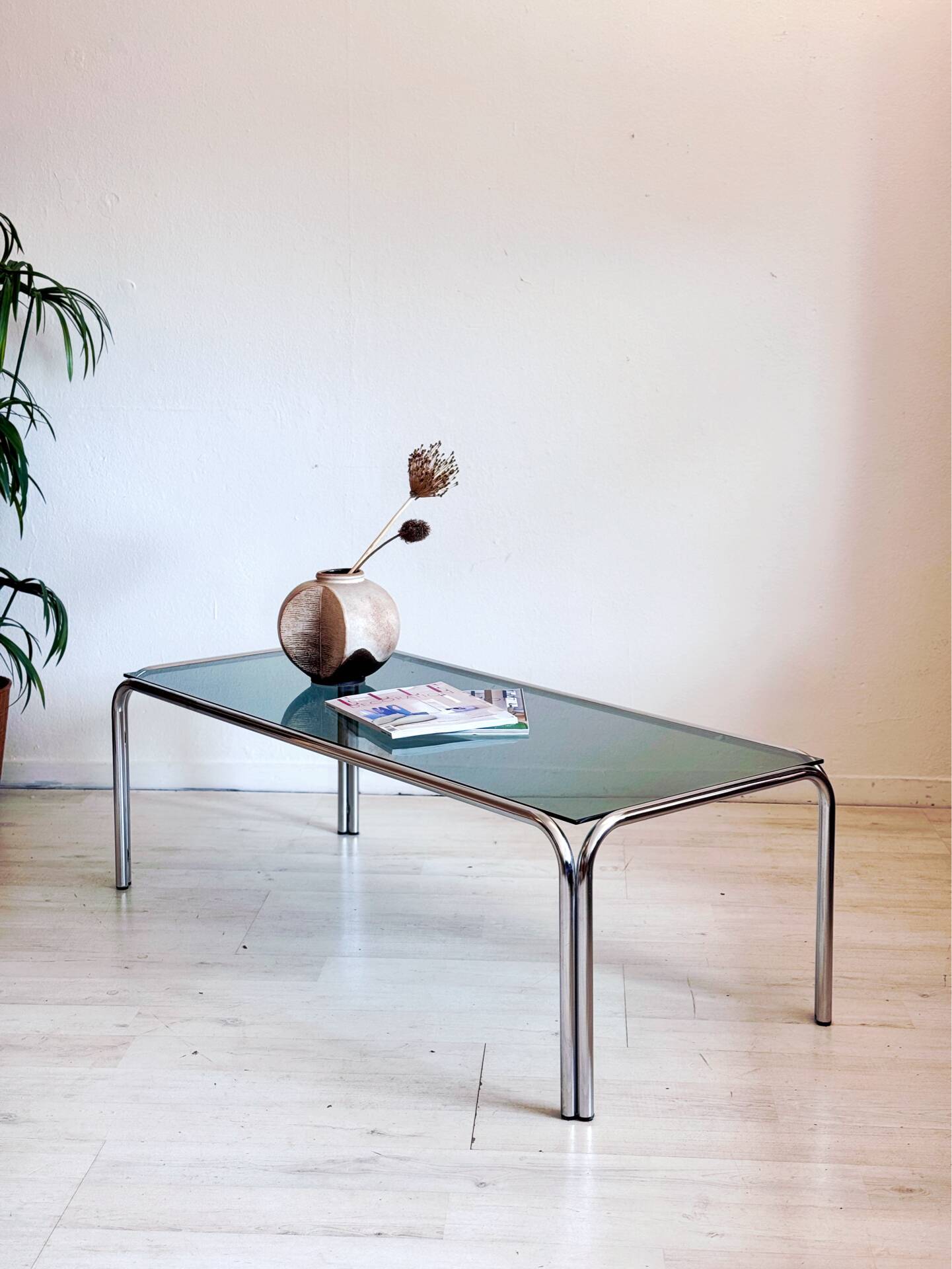 Vintage chrome coffee table 1970’s