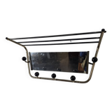 Vintage coat rack with pivoting mirror from the 60s