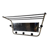 Vintage coat rack with pivoting mirror from the 60s
