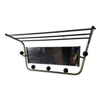 Porte manteau vintage a miroir pivotant des années 60