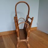 Wicker rattan magazine holders