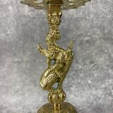 Gilt bronze chandelier/candlestick, Griffin, Mythical Animal, Bestiary, 1880