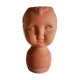 Terracotta pot cover baby head