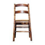 2 chaises en osier Art Déco / École d'Amsterdam / Jac Levee / milieu du siècle