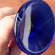 6 vintage LUMINARC France cobalt blue ice cream cups, "gourmet" model