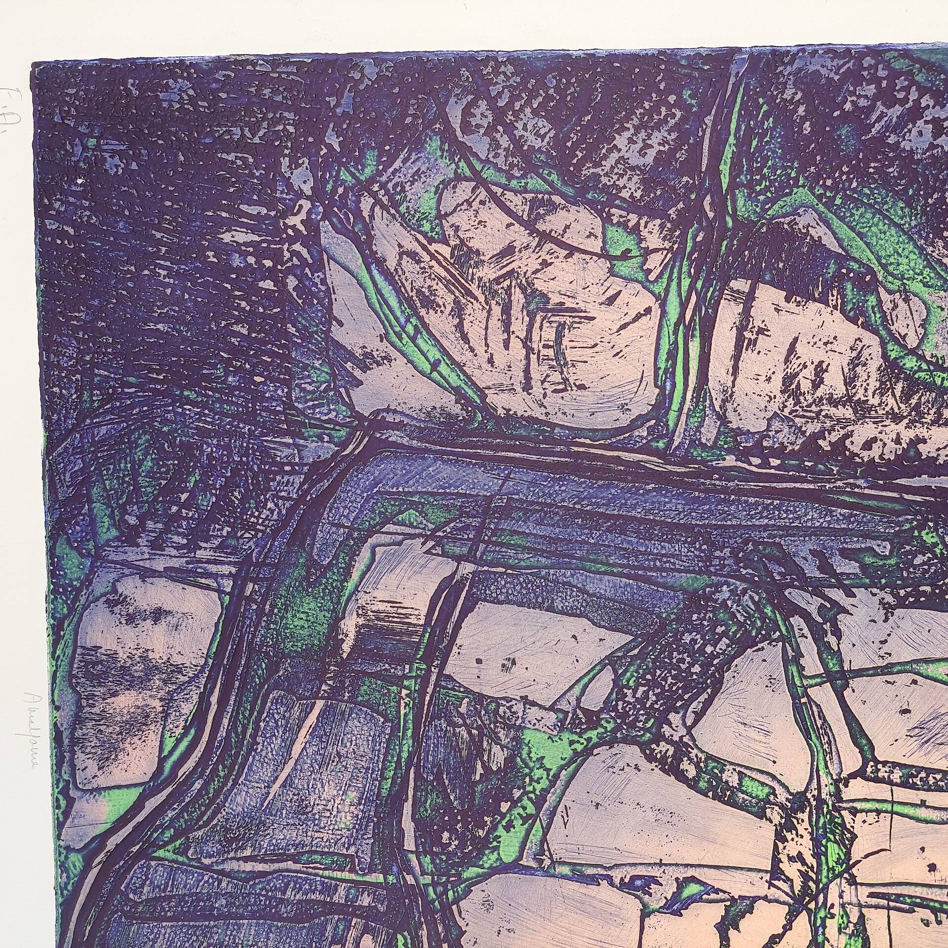 Lithograph by Joelle SERVE "Amalgam" signed