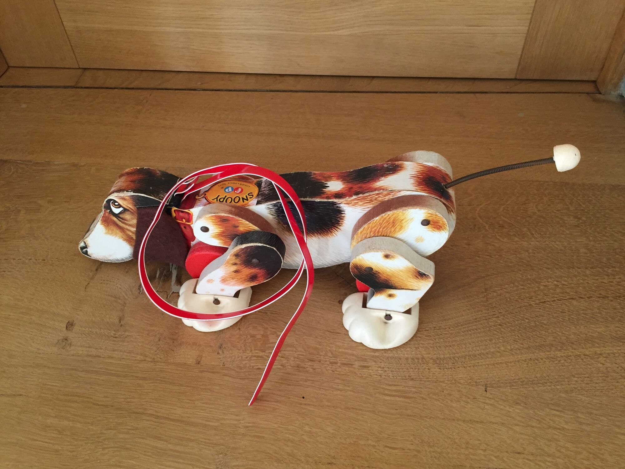 Snoopy Ficher Price wooden dog to shoot