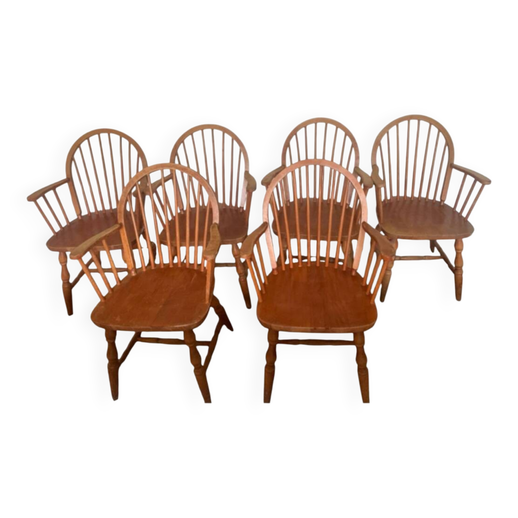 6 Windsor armchairs