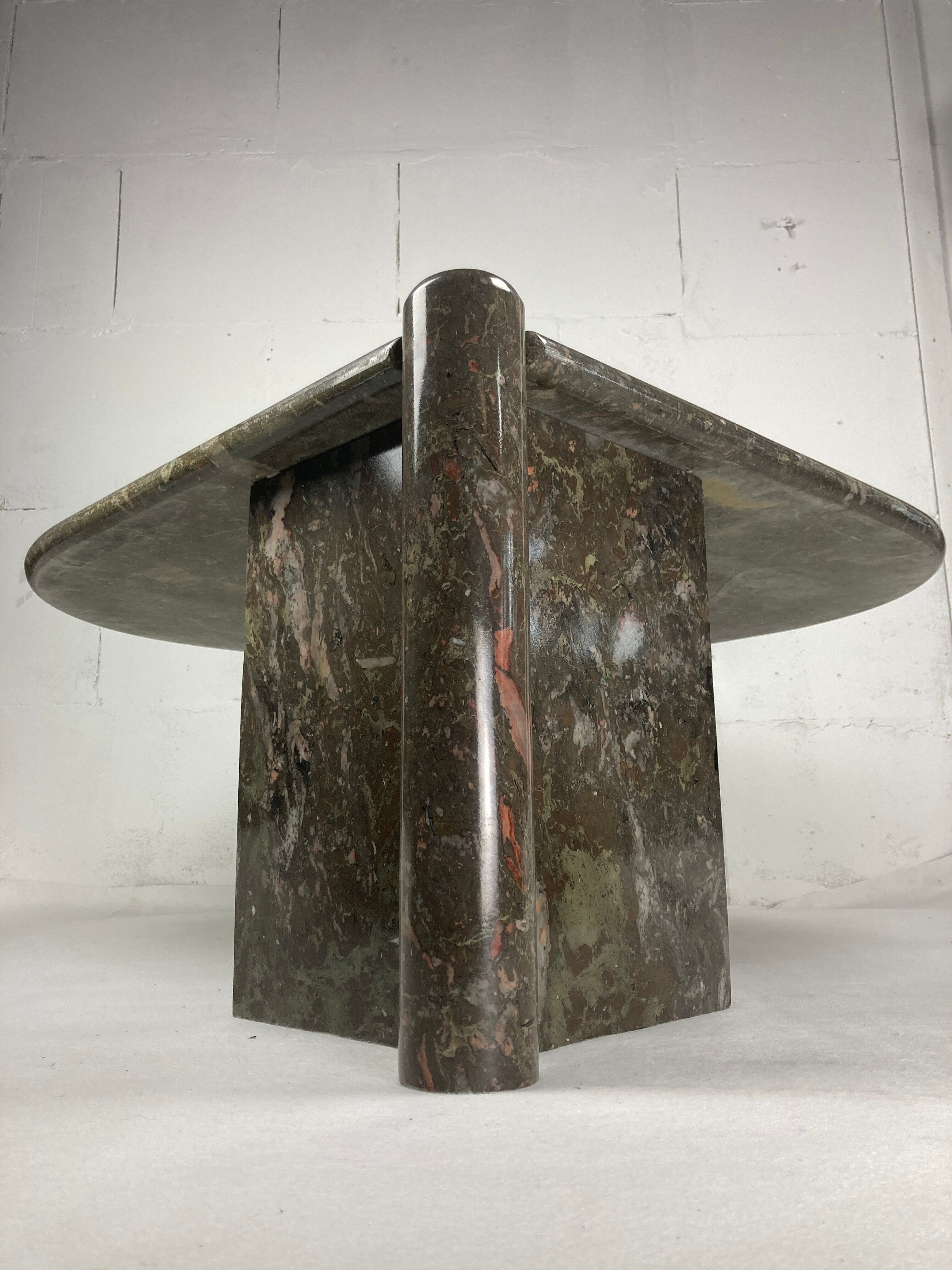 Italian marble teardrop coffee table, 1980s