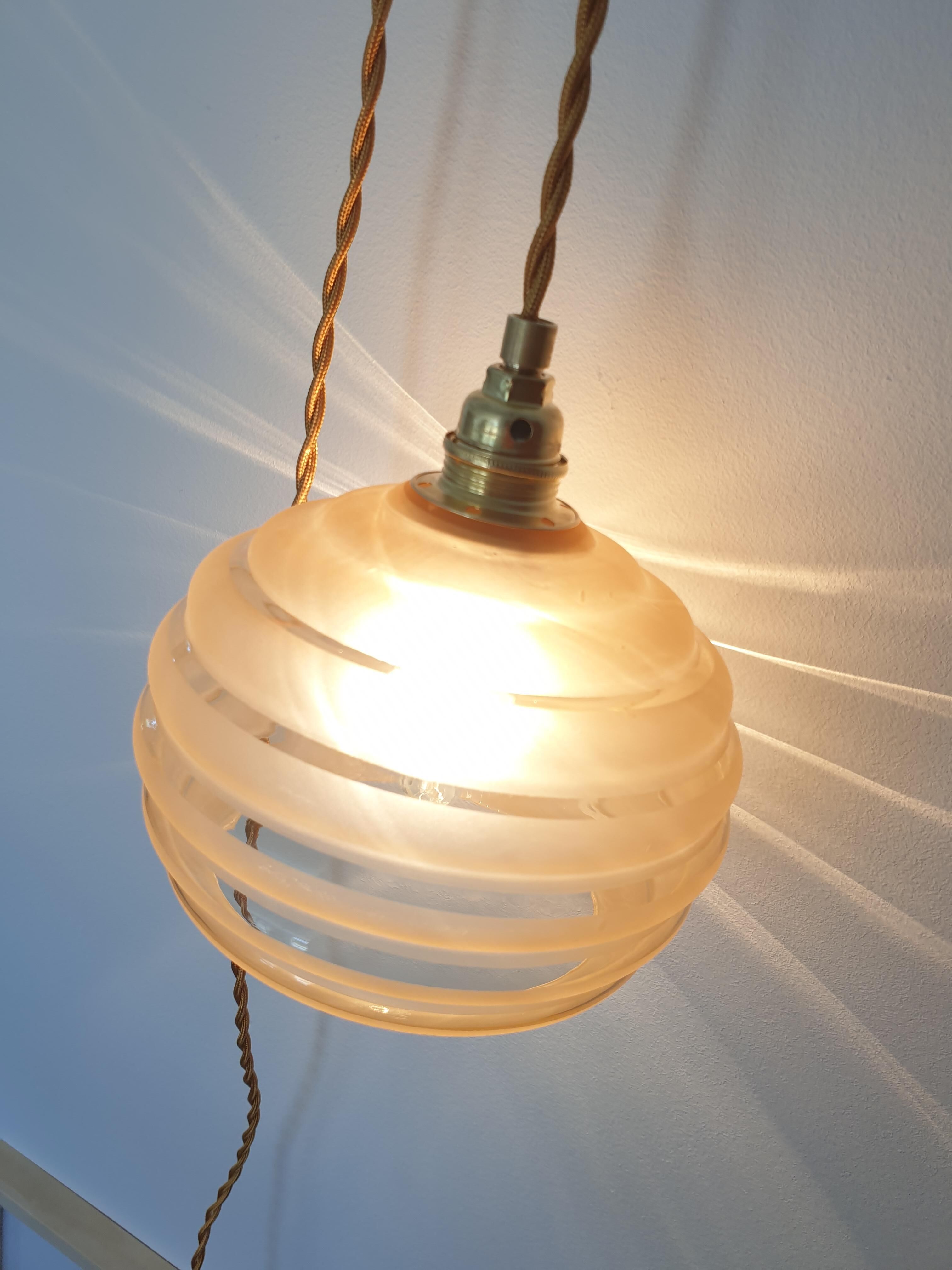 Polished glass hand lamp