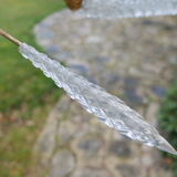 Lustre 1950/60 en verre et laiton