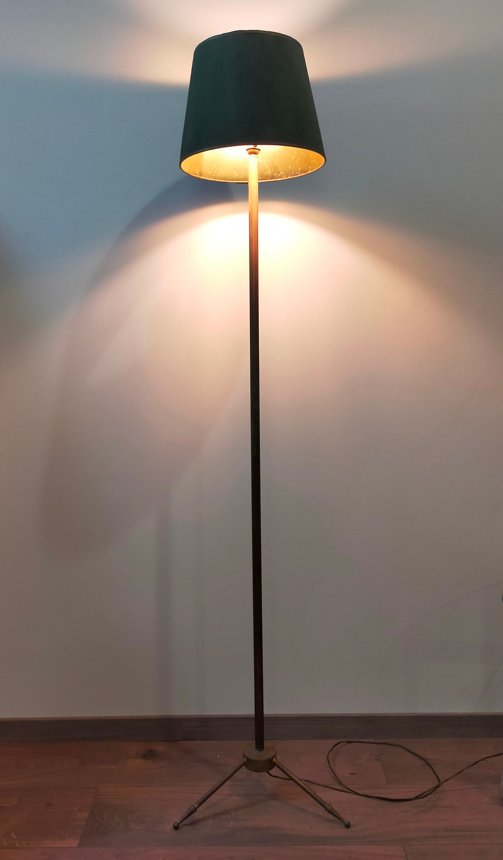 Lampadaire vintage en laiton