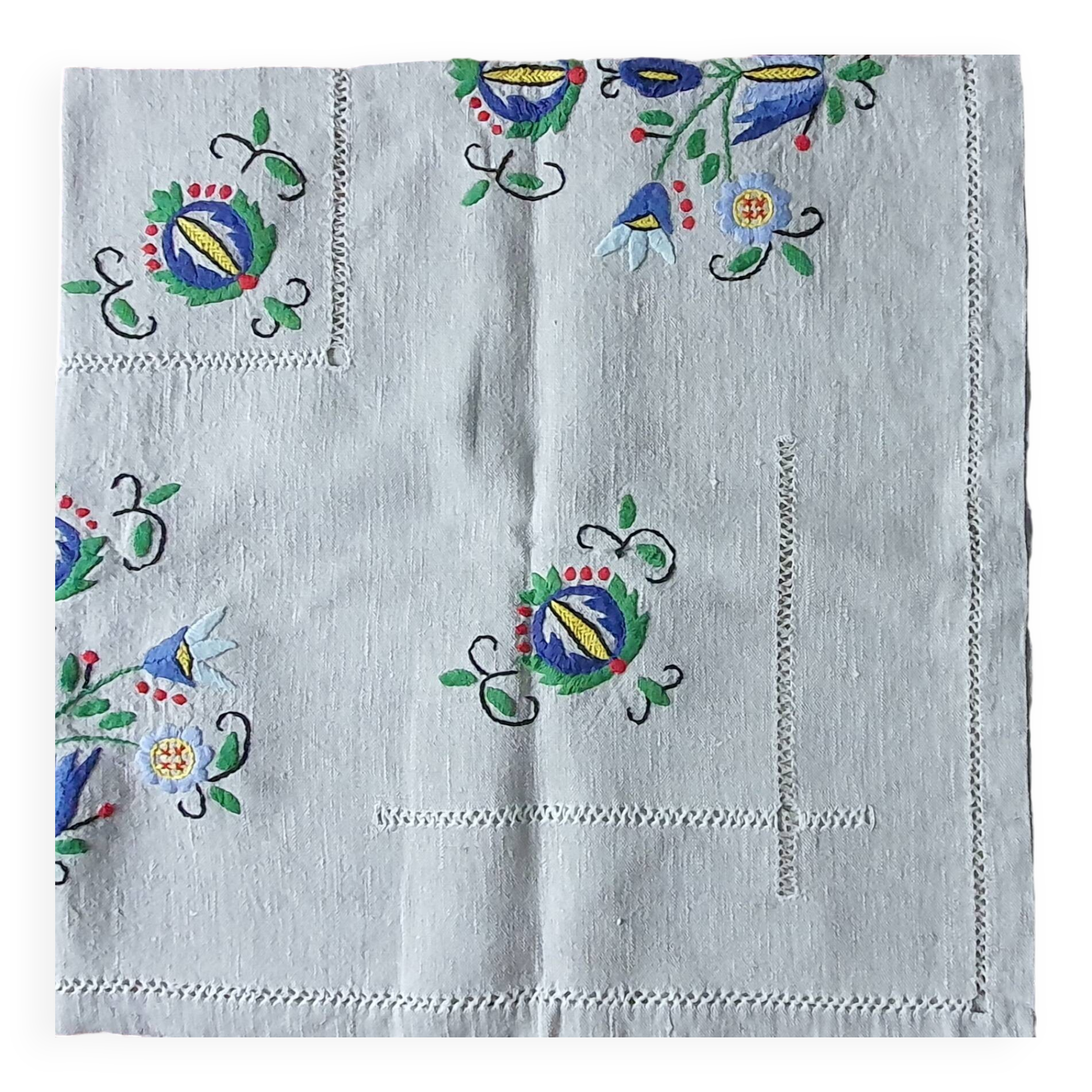 Hand embroidered tablecloth Polish crafts