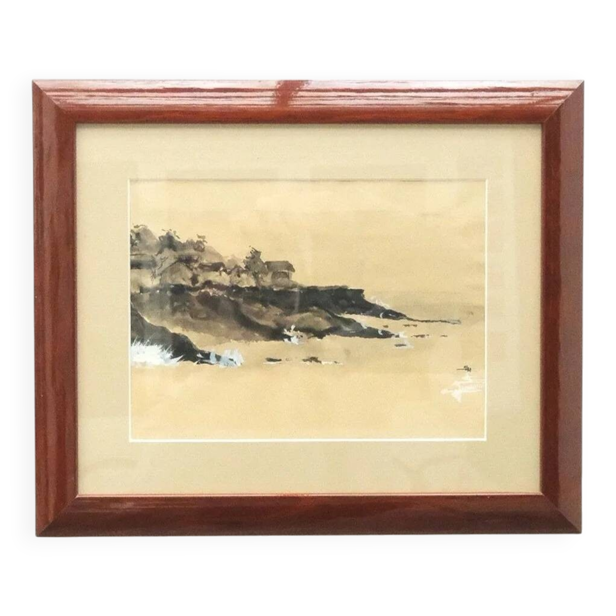 Watercolor on paper signed