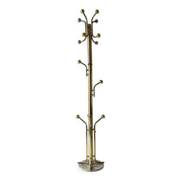 Free-standing coat rack in plexiglass with a marble base, 1960s, Germany.