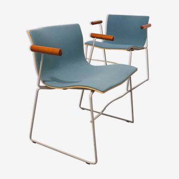 Paire de fauteuils empilables modèle « Handkerchief » Massimo et Lella Vignelli pour Knoll