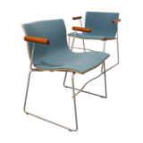 Paire de fauteuils empilables modèle « Handkerchief » Massimo et Lella Vignelli pour Knoll