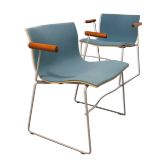 Paire de fauteuils empilables modèle « Handkerchief » Massimo et Lella Vignelli pour Knoll
