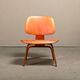Charles & Ray Eames Early LCW Lounge Chair Red Aniline for Herman Miller