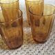 Série de 6 verres ambres