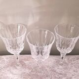 5 verres à pied en cristal