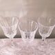 5 verres à pied en cristal