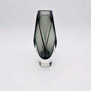 XXL Murano Sommerso Vase Alessandro Mandruzzato 27cm Grey Smoke