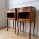 Pair of Louis XV style bedside tables in solid wood.