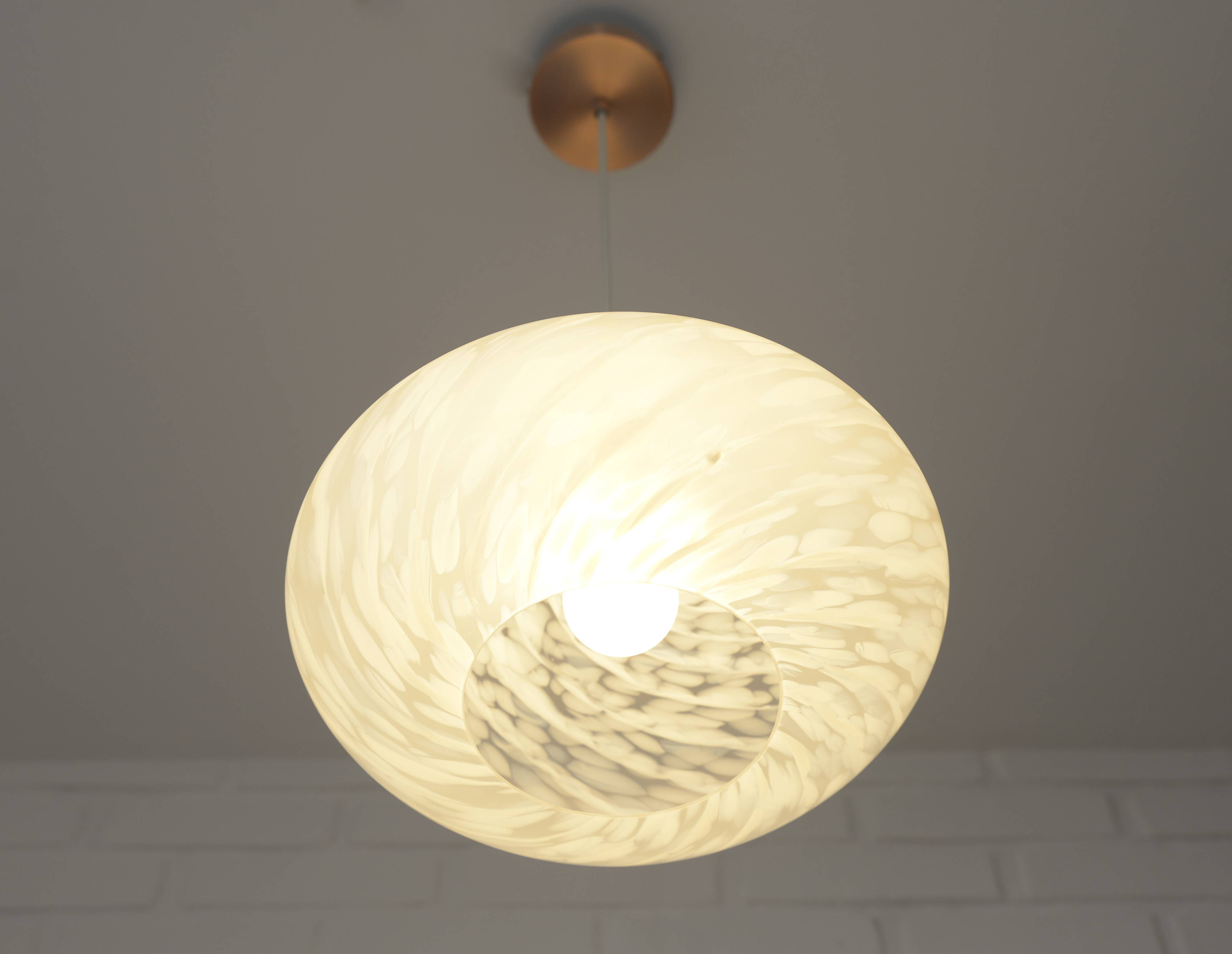 Vintage chandelier / Murano glass hanging lamp / Unique light fixture / Pendant light / Italy 1980s