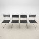 Chair in leather and stainless steel frame 1980 italy