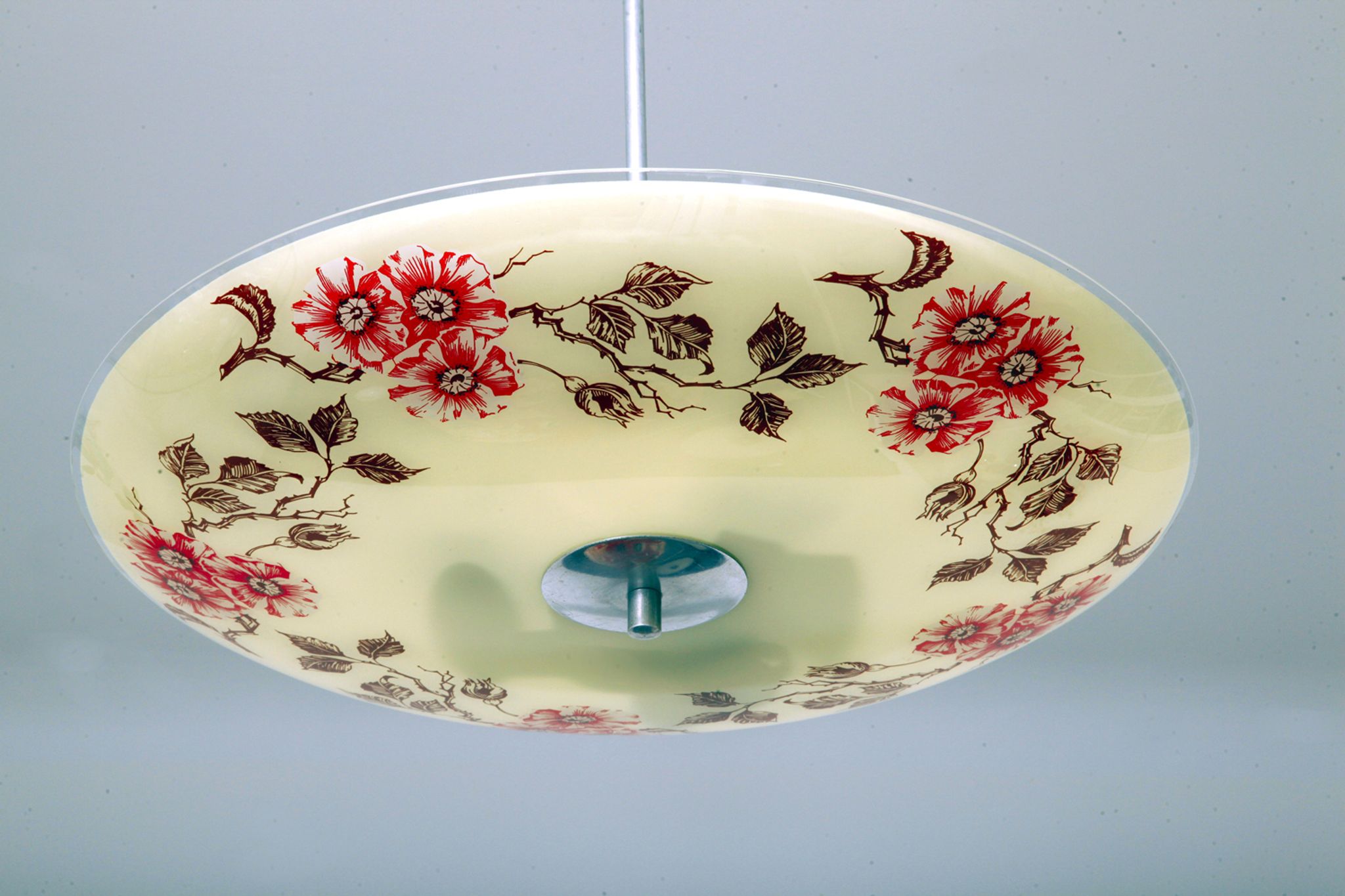 Glass ceiling lamp, Czechoslovakia, 60's