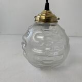 Pair of old round pendant lamps 15 cm vintage
