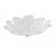 Contemporary Large Italian Clear Murano Glass Leaf Flush Mount Ceiling Ligh