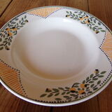 3 old plates model "Antibes" Faïence Longwy