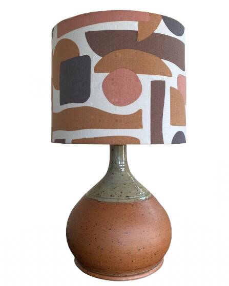 Bohemian-style stoneware lamp