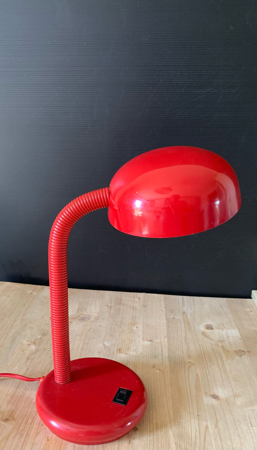 Vintage red desk lamp