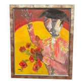 Huile sur toile originale suédoise - "Matador" par Gösta Lewin (1920–2016)