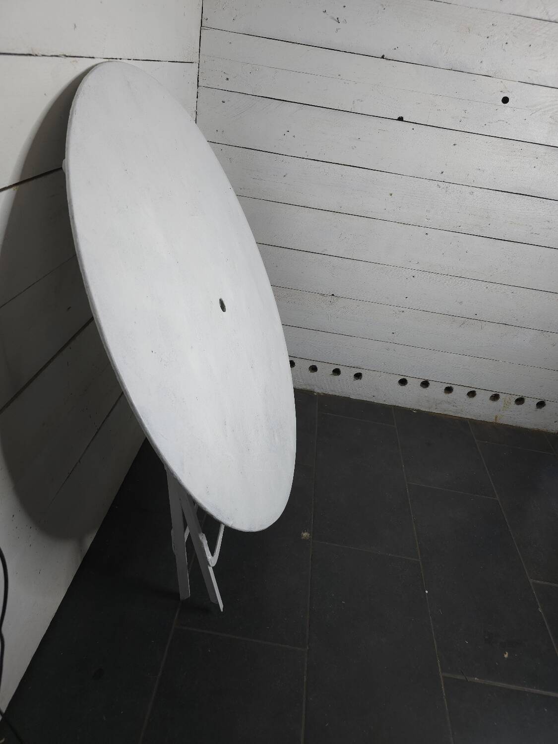 Folding iron garden table