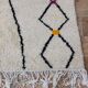 Handmade wool Berber rug 250x132cm