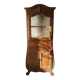 Curved display cabinet in solid walnut, mid-20th century.